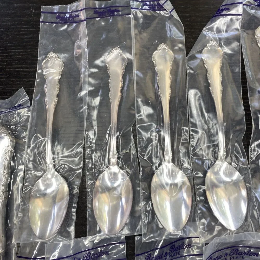 Reed Barton Dresden Rose Silverware 4 Place Settings Of 5 Pcs Silverplated (20)